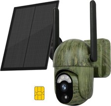 Solar Powered 4G LTE Cellular Trail Game Camera 360 View Live 2K Video 5487A3C