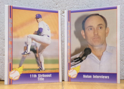 VERY COOL VINTAGE NOLAN RYAN BASEBALL CARDS BUY 1 GET 1 FREE PITCHER INTERVIEWS