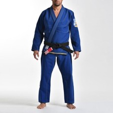 GRIPS ATHLETICS BJJ GI CALI 99 Uomo A4 Blu Brasiliano Jiu-Jitsu Uniforme Kimono
