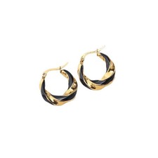 Women's Bohemian Stainless Steel Drip Oil Earrings Irregular Twisted Ear Buckle