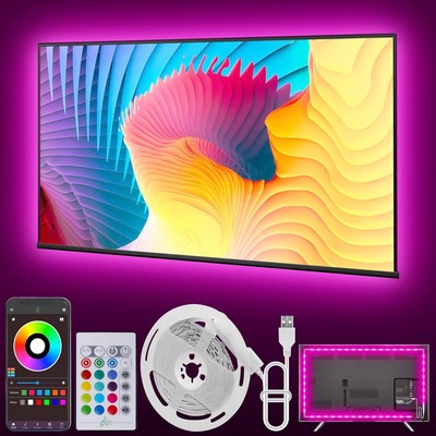 Led Lights for TV, 20ft TV Backlight 32-80 20ft, RGB (Red, Green, Blue) 