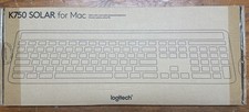 Logitech K750 Wireless Solar Keyboard for Mac Silver NEW FREE SHIPPING