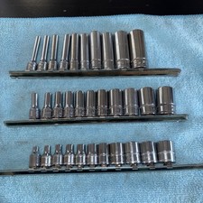 Snap-on Tools 32 Piece 14 Drive Metric 6 Point Shallow Mid Well Deep