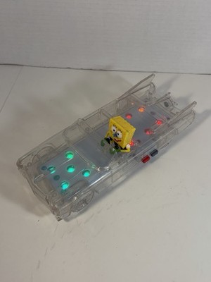 SpongeBob Barnacle Boy Clear Invisible Car Boatmobile With Sound Lights 9''
