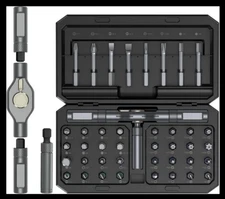 42in1 Magnetic Screwdriver Set, DIY Ratchet Screwdriver Set Multi Bit Magneti&++