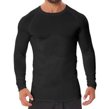 Men's Compression Shirt Long Sleeve Athletic Football Base Layer Top Workout ...