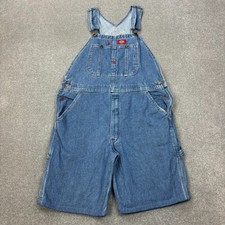 Dickies Dungarees Adult 30x9 Blue Overalls Denim Bib Work Wear Carpenter Mens