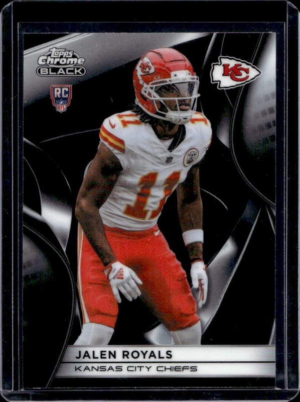 2025 Topps Chrome Black Jalen Royals RC Rookie #124 Chiefs