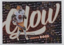 2021 Super Glow Sports Inaugural Edition Black Circles 1/1 Justyn Ross #120 7ov