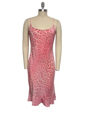 Vtg Moschino Cheap & Chic Pink Leopard Print Silk Slip Dress IT 44 | eBay