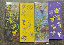 4 Sheets Disney Fairies Fairy Tinkerbell Sparkly Clear Scrapbook Stickers
