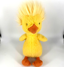 Jellycat London Dorit Duckling Plush Yellow Duck Long Hair 10 Stuffed Animal
