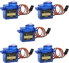 SG90 9g Micro Servo Motors - 5 pcs Set for RC Helicopters, Robots, and Boats