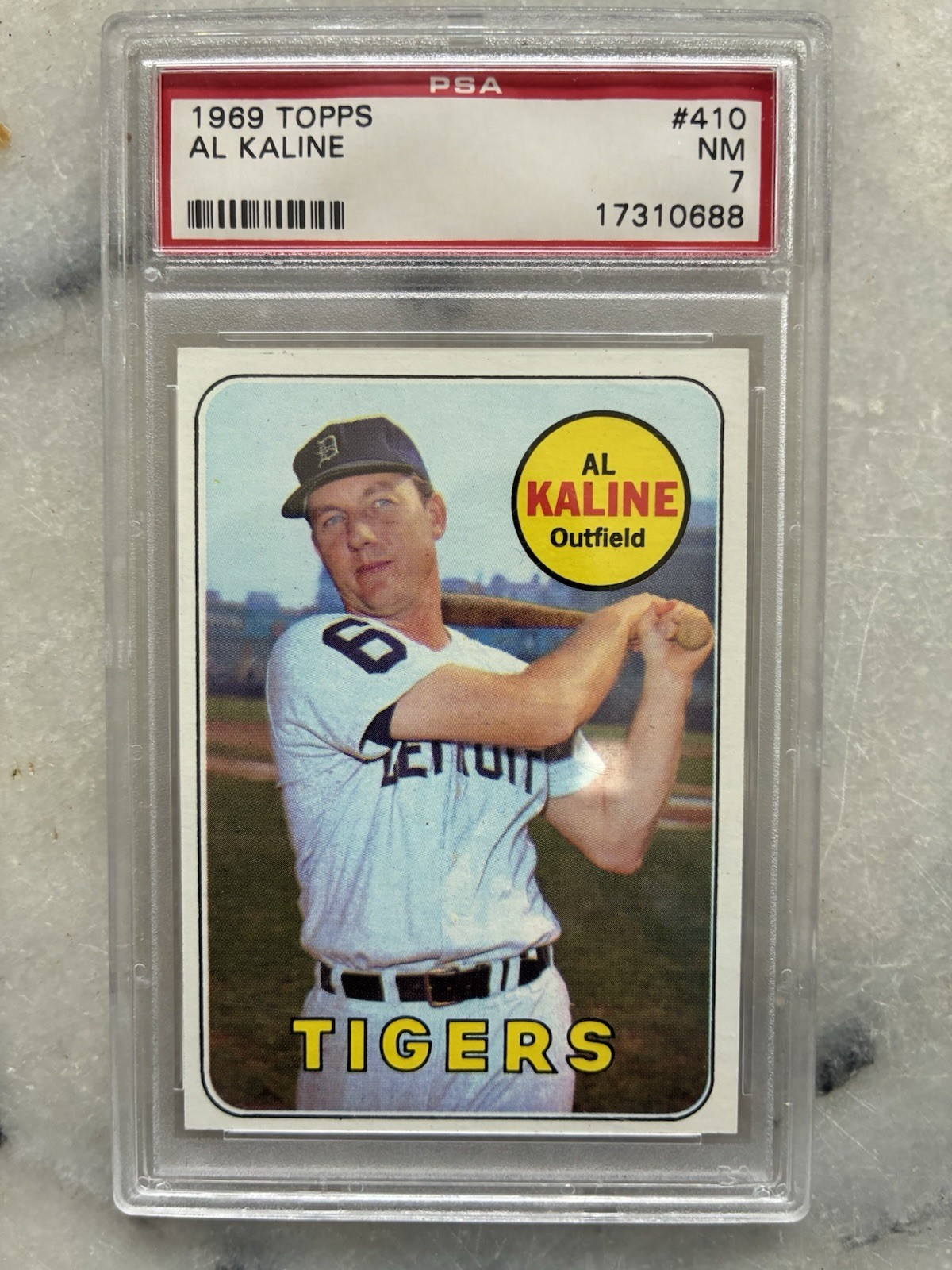 1969 Topps #410 Al Kaline Tigers - PSA 7 NM