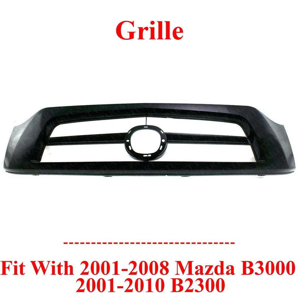 Текстурированная черная пластиковая передняя решетка для Mazda B3000 2001-2010 B2300 2001-2008 годов выпуска - Изображение 2 из 4