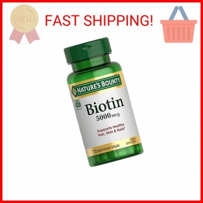 Nature's Bounty Biotin, Supports Metabolism for Cellular Energy and Healthy Hair