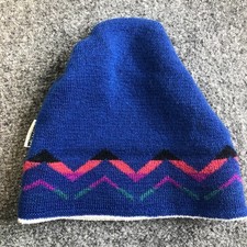Vintage Wigwam Mills Wool Beanie Knit Winter Hat Handcrafted 70s Retro Striped