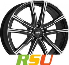 AEZ Montreal black/polished 7x18" ET37.5 LK5 110 ML 65.1 Alufelgen 18 Zoll