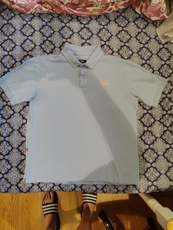 RAPHA Mens Short Sleeve Logo Polo Shirt cotton XL