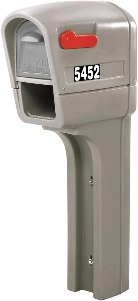 Elegant Weatherproof Mailbox with Security Features - Stone Gray Finished Beauty - Image 3 of 4