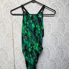 TYR Swimsuit Womens XS 30 Green Brandello Diamondfit Durafast Lite DBRA7A New
