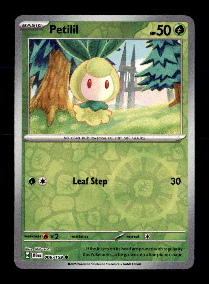 Petilil 006/159 Common Journey Together Pokemon Near Mint