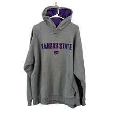 Vintage KSU Kansas State University Nike Hoodie Sweatshirt Large DESTROYED