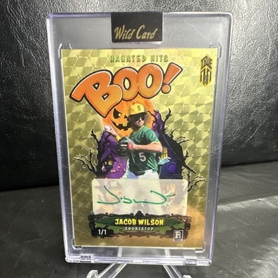 Wild Card Haunted Hits Boo! Gold vinyl Jacob Wilson  Auto RC TRUE 1/1