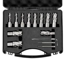 Magnetic Drill Bits Annular Cutter Set 6/13pc HSS Weldon Shank 2/1in Depth