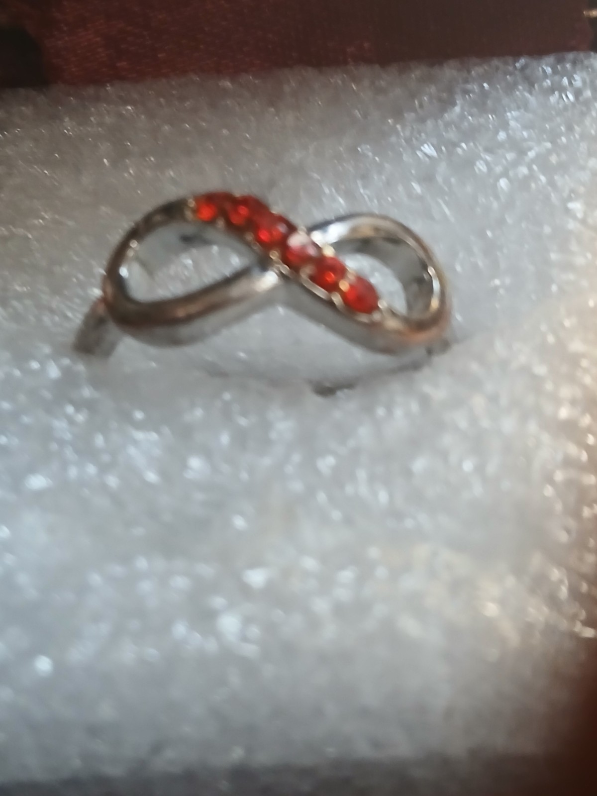 Created Ruby Infinity Ring in Sterling Silver - image 12