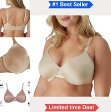 Women Underwire Bra Full Coverage Back Smoothing Seamless T-Shirt Bra