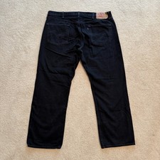 Vintage Levi's 501 Black Denim Jeans 42/30 Button Fly Straight Leg