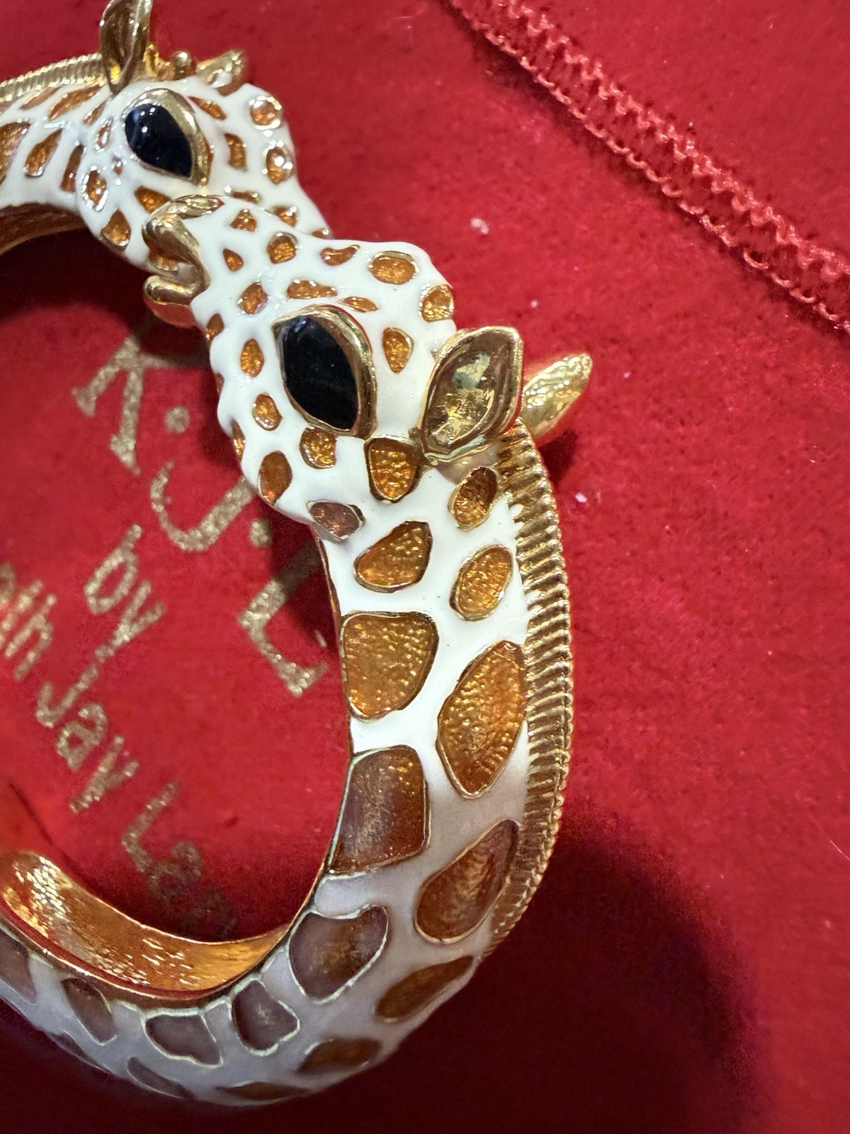Kenneth Jay Lane KJL Enameled Giraffe Bangle Brac… - image 4