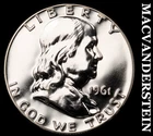 1961 Silver Franklin Half Dollar - Choice Gem Proof  Lustrous  #G7353
