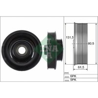 INA 544 0141 10 Riemenscheibe Kurbelwelle FüR Ford Fiesta Fusion Focus Courier