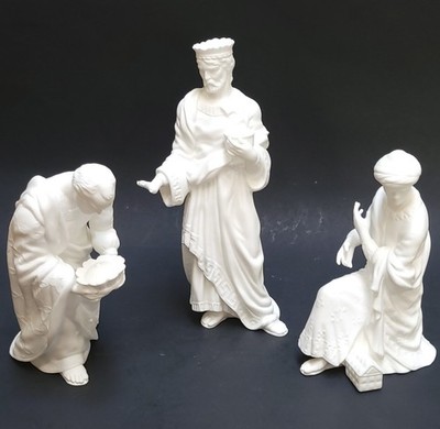 Lenox The Three Kings Set of 3  Bisque Figurines Original Box **FLAWS..READ**