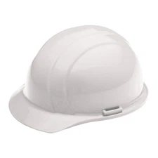 ERB 19361 Front Brim Hard Hat with 4-Point Ratchet Suspension, White Medium