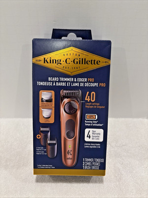 King C. Gillette Beard Trimmer PRO with 40 beard length settings in precise 0.5m