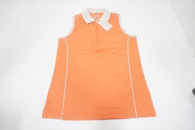 Peter Millar Golf Sleeveless Polo Womens Size Small PE/CH 851D 01095867 New