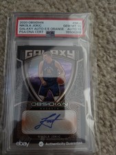 2020 Panini Obsidian #Nkj Galaxy Auto Orange Jokic /25 PSA 10 10 Pop 1 🔥
