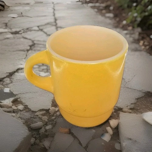 1960's Anchor Hocking Fire King Orange Milk Glass Coffee Mug