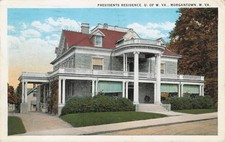 Morgantown WV 1928 President's Residence U of W. VA. Vintage Postcard