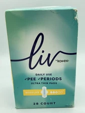 Liv by Kotex, Daily Use Ultra Thin Pads for Pee/Period, #3 Regular