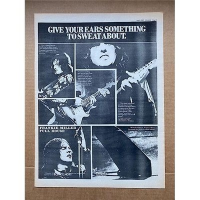 FRANKIE MILLER FULL HOUSE (C) POSTER SIZED original music press advert from 1977