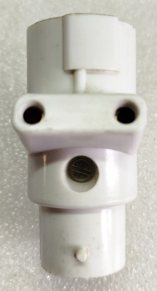 Douille Voleuse B22 en Plastique Blanc Lustre, Chevet "Neuf" - Photo 3/4