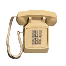 VTG ITT Beige touch tone push button Landline Telephone Retro Corded Desk Phone