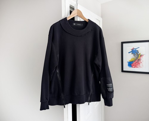 GU x Undercover Heavy Weight Sweatshirt Size M Black Utility Zip Jun Takahashi