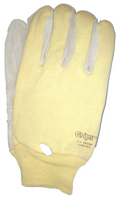 Grips Leather Palm Knit Back Gloves w Thumb & Back Padding Men's Size XXL