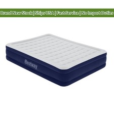 Bestway Tritech Queen Air Mattress 15" Inflatable Bed Built-in AC Pump 661 lb