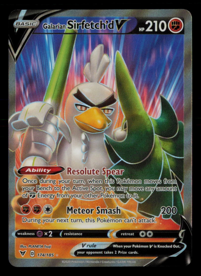 Galarian Sirfetch'd V 174/185 Ultra Rare Vivid Voltage Pokemon Near Mint